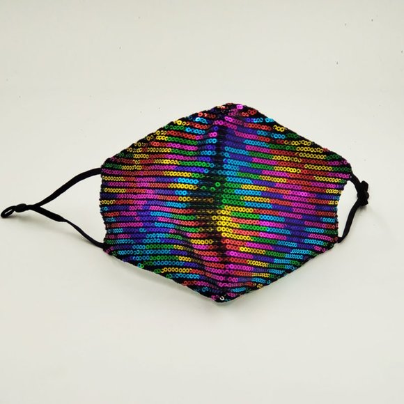 One Piece Cotton Face Masks with Elastic Ear Loops - Picture 2 of 5